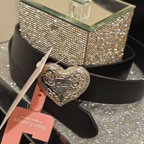 Juicy Couture Logo Heart Buckle Belt